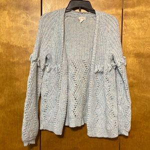 Women’s Cat & Jack Fringe Loose Knit Cardigan XL